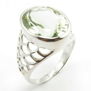 �y���������z�l�b�N���X�@listing925�X�^�[�����Ogreen amethyst 10 listing925 solid sterling silver genuine green amethyst 10 size ring gemstone jewelry