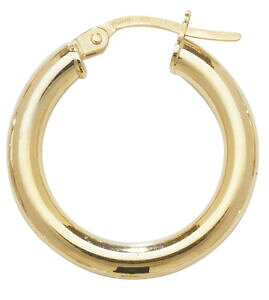 �y���������z�l�b�N���X�@9ct�C�F���[�S�[���h�C�A�����O9ct yellow gold large plain hoop earrings