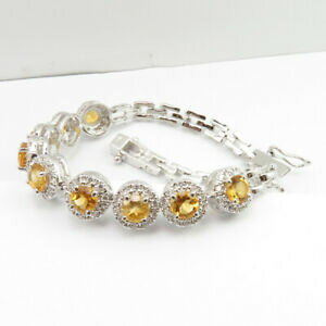 �y���������z�l�b�N���X�@�j���[listingfree 3delivery925�C�G���[citrine chunky bracelet listingfree 3 days delivery 925 pure silver natural yellow citrine