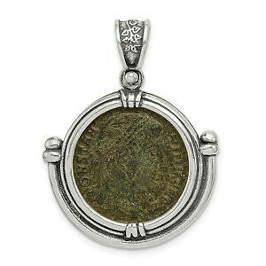 �y���������z�l�b�N���X�@�R�C���y���_���gsterling silver antiqued constantine coin pendant qac124
