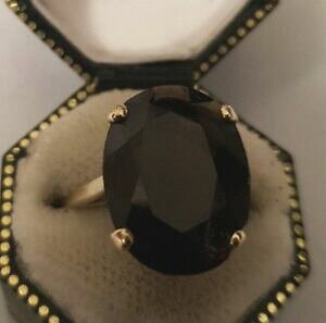 yzlbNX@S[hX[L[NI[cOTCYhallmarked 9 ct gold smoky quartz ring size o 12 7 14