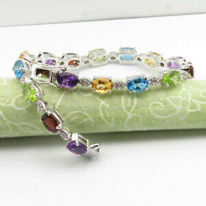 yzlbNX@AWXgVg\bhVo[uXbggenuine amethyst citrine amp; other gemstone 925 solid silver womens bracelet