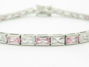 yzlbNX@v`iX^[OVo[sNzCgTt@CAoQbgejXJbguXbgplatinum sterling silver pink amp; white sapphire baguette cut tennis bracelet g