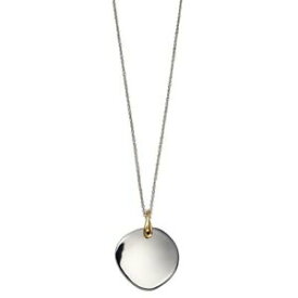 【送料無料】ネックレス　シルバーディスクミックスイエローゴールドシルバーペンダントfiorelli silver disc mix yellow gold and silver pendant p4651