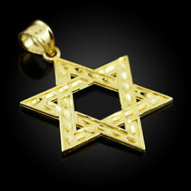 【送料無料】ネックレス　ファインkイエローゴールドヘブライイスラエルデビッドペンダントユダヤfine 14k yellow gold hebrew faith gift charm israel jewish star of david pendant