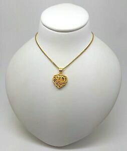 yzlbNX@kS[hy_ghmiran 081167 18k gold hollow heart blessing pendant 15g rrp238