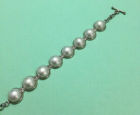 【送料無料】ネックレス　ソリッドスターリングシルバーラウンドマベブレスレットclassical solid sterling silver 925 round 13mm large mabe pearl bracelet