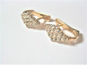 �y���������z�l�b�N���X�@282g�C�A�����O�S�[���h585earrings gold 585 with white stones 2,82 g