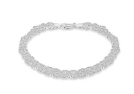 【送料無料】ネックレス　スターリングビザンチン20cm8ニューsterling silver byzantine bracelet 20cm8