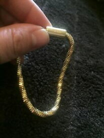 【送料無料】ネックレス　スターリングシルバーブレスレットクラスプsterling silver 925 and 18ct gold plated bracelet magnetic clasp