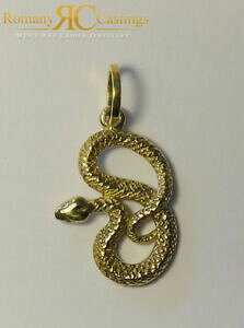 yzlbNX@J[Xl[Ny_g9ct yellow solid gold curled up snake pendant 20 x 15 mm 364g hallmarked 375