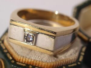 yzlbNX@9ct725zCgS[hOstunning 9ct yellow white gold gemstone heavy signet ring 725 grams