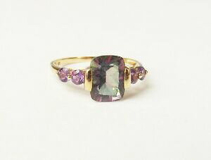 yzlbNX@CG[S[hgp[YAWXgOTCY9ct yellow gold topaz amp; amethyst ring uk size p us 7