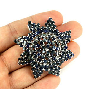 yzlbNX@X^[OVo[Tt@CAfUCu[`y_gsterling silver 925 huge genuine natural sapphire star design brooch pendant