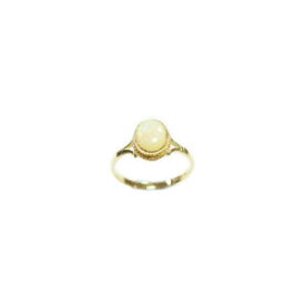 【送料無料】ネックレス　ゴールドオパールドレスリング9ct gold ladies single oval opal dress ring