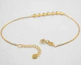 【送料無料】ネックレス　kイエローゴールドブレスレットケーブルリンクチェーンインチ listing real 18k yellow gold bracelet charm star with cable link chain 748 inch