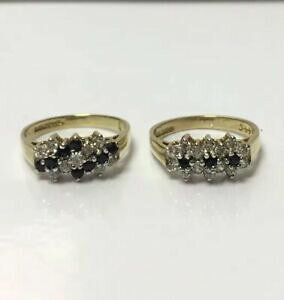 yzlbNX@czTCY19jgvintage9ctf[W[OTt@CA1992vintage 9ct gold daisy ring sapphire cz uk size j 19g hallmarked 1992