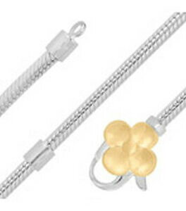 �y���������z�l�b�N���X�@�u���X���b�g�S�[���h�N���X�v�V���o�[pastiche lovelinks bracelet 19cm flower 9ct gold clasp tbg003_19 in silver