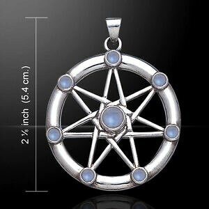 yzlbNX@X^[OVo[s[^[y_gelven seven pointed star pagan wicca 925 sterling silver pendant by peter stone