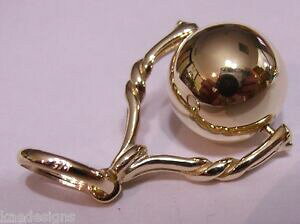 yzlbNX@\bh[YS[h[{[Xsi[y_gkaedesigns genuine 9ct 9k solid rose gold euro 12mm ball spinner pendant