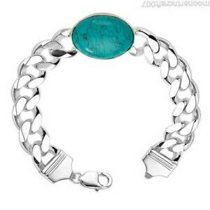 �y���������z�l�b�N���X�@listingestate solid 925 sterlingcurb link8580 grams turquoise mens bracelet listingestate solid 925 sterling silver curb l