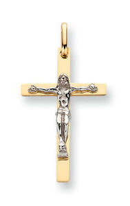 �y���������z�l�b�N���X�@�S�[���h�y���_���g�J���[�S�[���h�N���Xgold crucifix pendant two colour gold cross crucifix