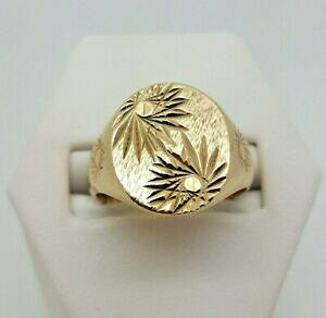 �y���������z�l�b�N���X�@�C�G���[�S�[���h listingpatterned signet ring 9ct yellow gold 12219t