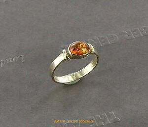 �y���������z�l�b�N���X�@�C�^���A�S�[���h���N���V�b�N�o���g�����Oitalian made classic elegant baltic amber ring in 9ct goldgr0102 rrp225