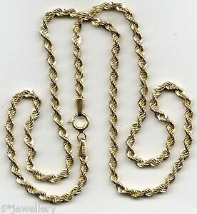 yzlbNX@CG[S[hcCXg[v`F[real 9ct 375 yellow gold twist rope chain 725 16 18 20 22