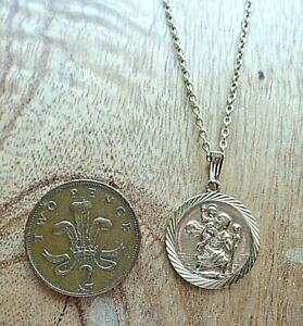 yzlbNX@CG[S[hZgS[h`F[NXgt@[y_g9ct yellow gold st christoper pendant on 9ct gold 21 chain 78g