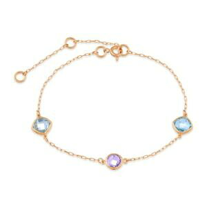 yzlbNX@58514ct[Y58514 ct rose gold bracelet with gemstones