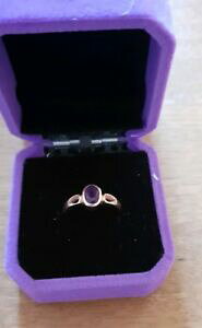 yzlbNX@S[hOJbgAWXg[Y9ct rose gold ring set with oval cut amethyst