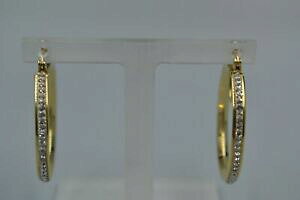 �y���������z�l�b�N���X�@9ct�S�[���hcz�C�A�����O9ct gold cz hoop earrings