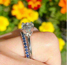 【送料無料】ネックレス　250ctmoissanite14kホワイトゴールドカット250ct round cut sparkle moissanite bridal engagement ring 14k white gold over
