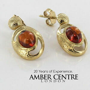 �y���������z�l�b�N���X�@�C�^���A�C�������O�����j�[�N�h�C�c�o���gitalian made unique german baltic amber in 9ct gold earrings ge0063 rrp240
