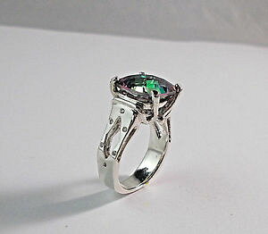 yzlbNX@sterling12x12 cusion cut mystic topaz ringwith accent stones size 7sterling silver 12x12 cusion cut mystic topaz ring with