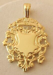 yzlbNX@genuine9k9ctsolidenglish shield foby_gdouble sidedgenuine 9k 9ct solid gold english shield fob pendant double si