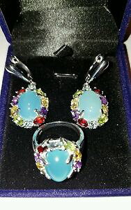 yzlbNX@WFCYK[lbgyhbgCOO jaynes gems chalcedony amerthyst garnetperidotearring amp; ring setsize o7