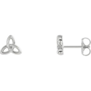 �y���������z�l�b�N���X�@k�z���C�g�S�[���h�g���j�e�B�C�������Ocelticinspired trinity earrings in 14k white gold