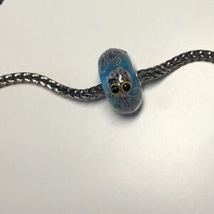 yzlbNX@authentic trollbeads jumo^Rooakj[Ncc htf authentic trollbeads jumo blue opaque octopus ooak unique cc htf