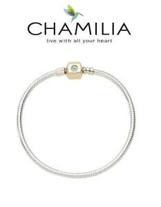 yzlbNX@uXbgXtXL[S[hNXvvgc chamilia 925 silver charm bracelet swarovski 10ct gold clasp rrp 270 19 cm