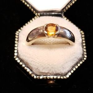 �y���������z�l�b�N���X�@�S�[���h�V�g���������O�T�C�Yhallmarked 9 ct gold citrine ring size j 4 58