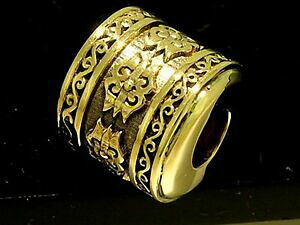 yzlbNX@s bd056 huge9ctgoldrNgAXN[s bd056 huge genuine 9ct solid yellow gold victorian scroll bead oxidized large