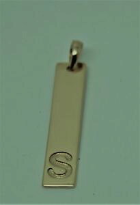 �y���������z�l�b�N���X�@�C�G���[�S�[���h�v���[�g�y���_���ggenuine solid 9ct 375 yellow gold plate pendant engraved with your initial