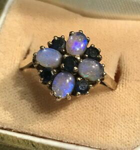 yzlbNX@S[hTt@CAIp[O9ct gold sapphire and opal ring