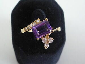 yzlbNX@CG[S[hOAWXgWRTCY 9k 9ct yellow gold ring amethyst purple with zircon all sizes