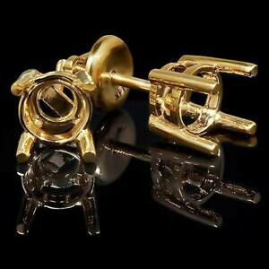 �y���������z�l�b�N���X�@100 ct round full mount stud earrings 14ksolid yellow gold for women100 ct round full mount stud earrings 14k solid yellow