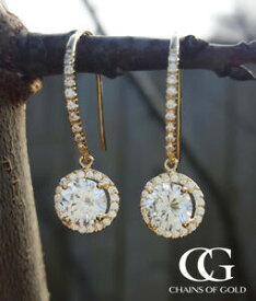 【送料無料】ネックレス　イエローゴールドデザイナーインスピレーションドロップイヤリングfine 9ct yellow gold sparkling designer inspired drop earrings