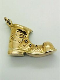 【送料無料】ネックレス　9ctブーツペンダント9ct yellow solid gold boot pendant charm