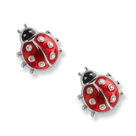 【送料無料】ネックレス　スターリングシルバーホワイトサファイアイヤリングニコールエナメルnicole barr enamel on sterling silver ladybirdladybug white sapphire earrings